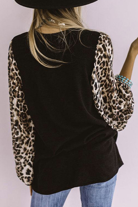 Μπλούζα Με Λεπτομέρεια Leopard