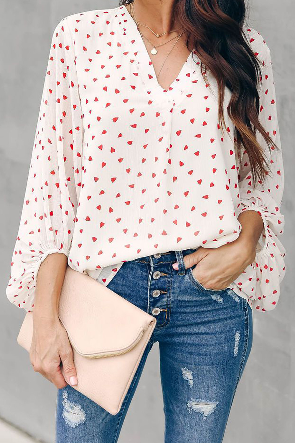 Plus Size So Chic - White Love You Boo Blouse