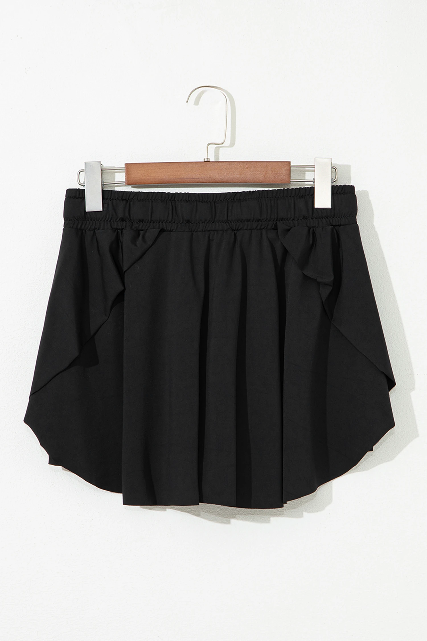 Γυναικείο Plus Sport Shorts 2 σε 1 Mε Εσωτερικό Κολάν – Μαύρο- 3962