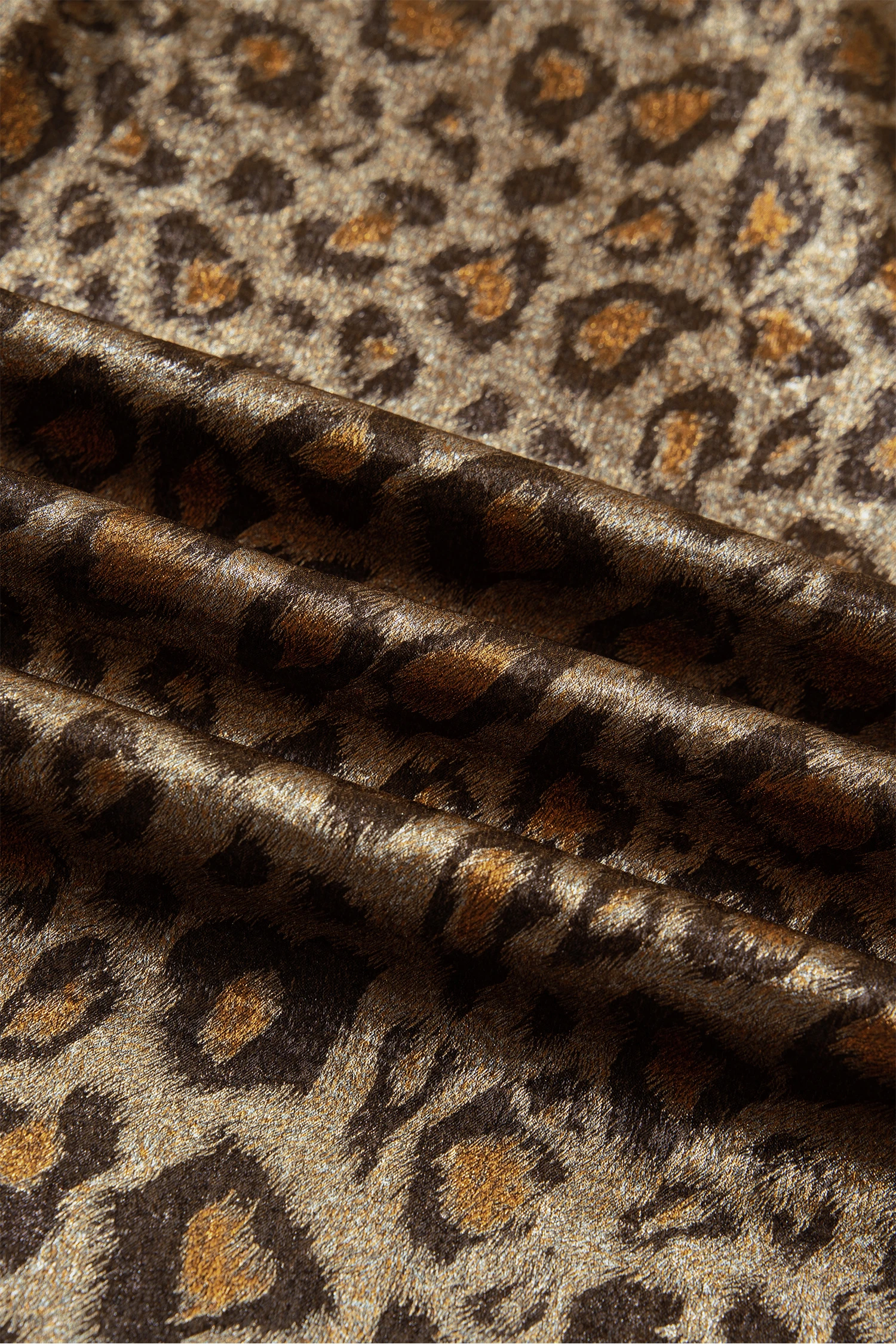 Plus Λεοπάρ Πουκάμισο Oversized – Animal Print Μπλούζα Με Κουμπιά- 4919