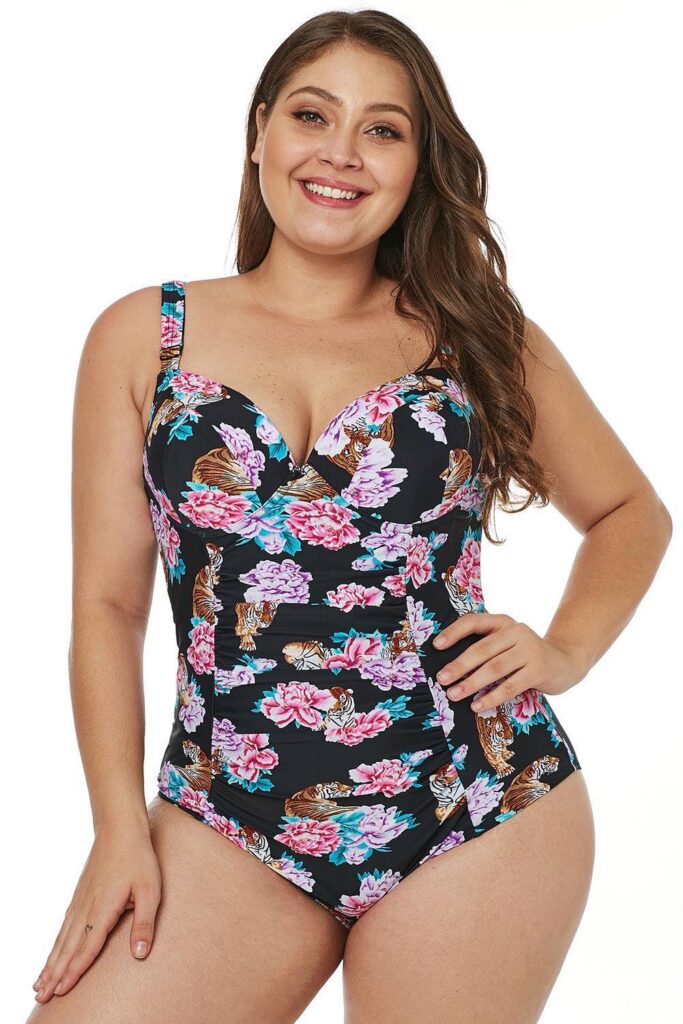 Flower Tiger One Piece Swimsuit