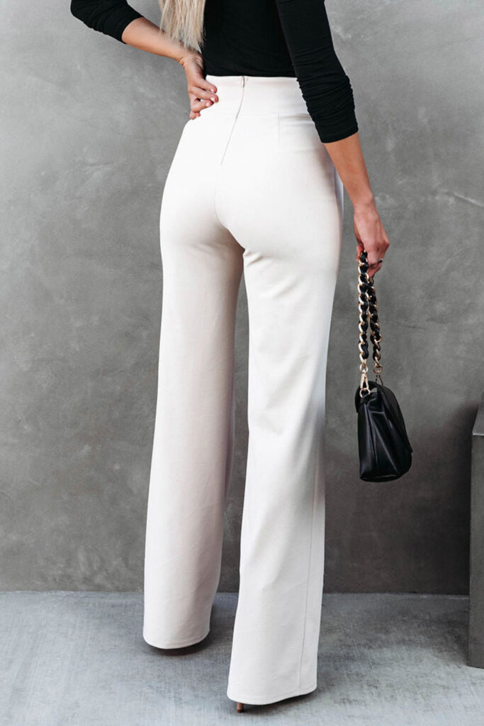 Ψηλόμεση Λευκή Παντελόνα – Plus