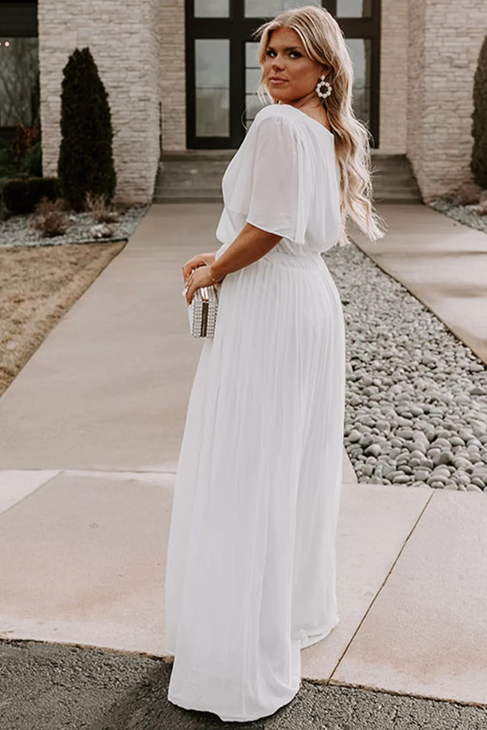 Φόρεμα White Supreme Flowy Maxi Dress 3311