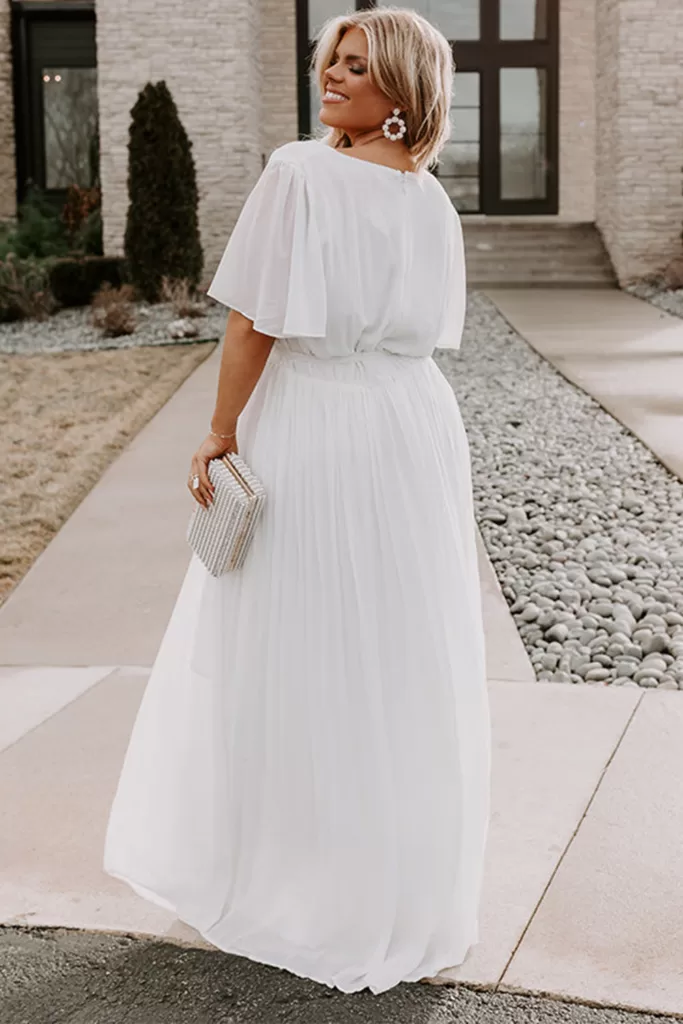 White Supreme Flowy Maxi Dress