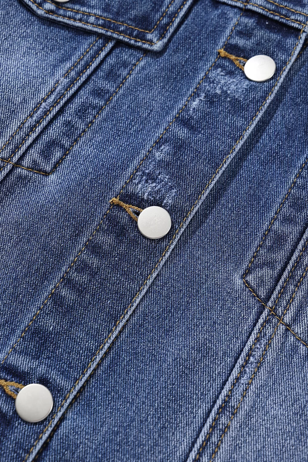 Plus Size Denim Jacket-5020