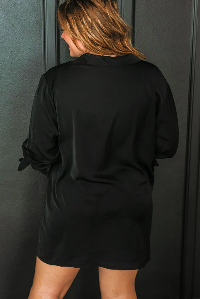 Black Plus Shirt Dress 9001