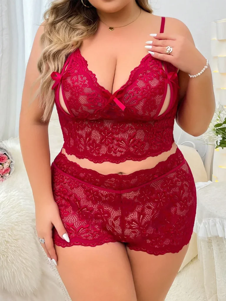 Irina Red Σετ Εσωρούχων Μεγάλου Μεγέθους - 5867